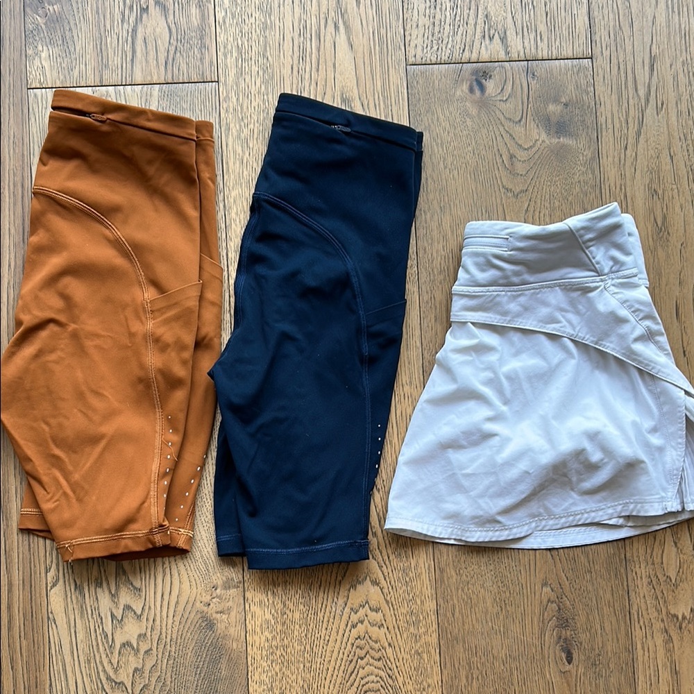 Lululemon two hiker shorts and while skorts